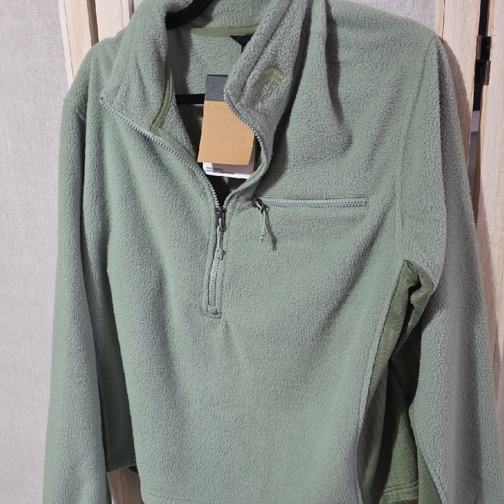 The North Face Women 2000s TKA 1/2 Zip Fleece Sage Green NF0A7UJC XL‎